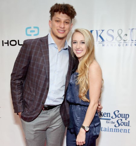 Patrick Mahomes with his girlfriend, Brittany Matthews.