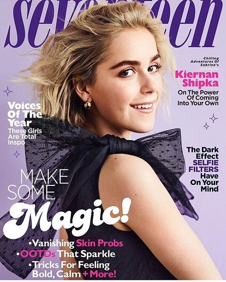 Kiernan Shipka on the cover of Seventeen Magazine.