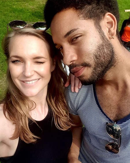 Royce Pierreson and his girlfriend Natalie Herron taking a selfie.