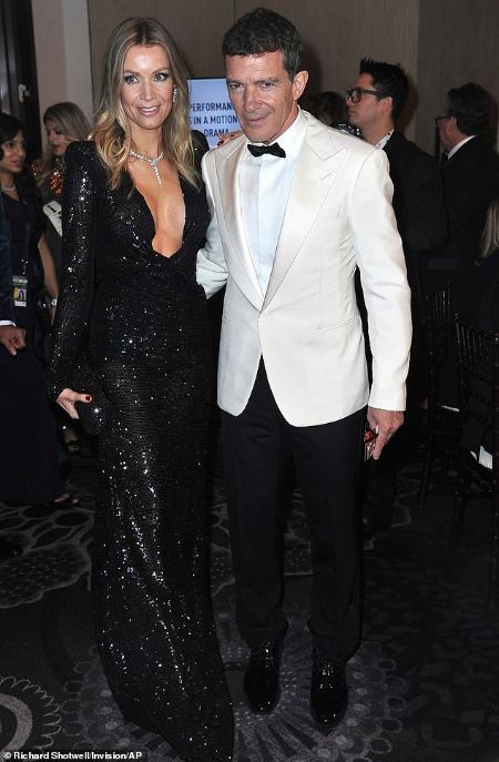 Both Antonio and Nicole attending the Golden Globe Awards