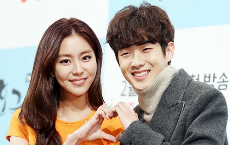 Kim Yu-Jin, aka Uee, was Woo-shik's on-screen romance.