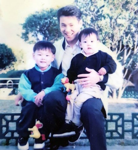 Jungkook's father and elder brother.