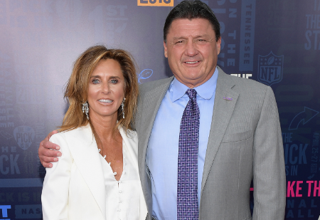 ed orgeron with his former wife kelly.