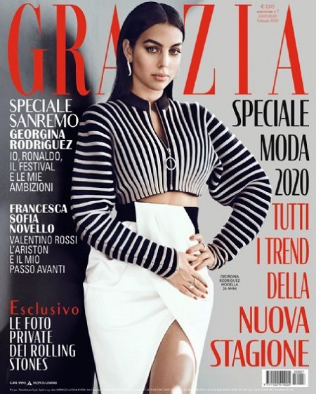 Georgina Rodriguez on the cover of 'Grazia' Magazine.