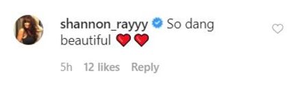 Sommer Ray's mother Shannon Ray commented on her daughter's post.