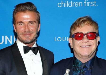 David Beckham and Elton John.