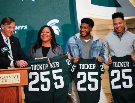 Jo-Ellyn Tucker and her sons Joseph Tucker and Christian Tucker.