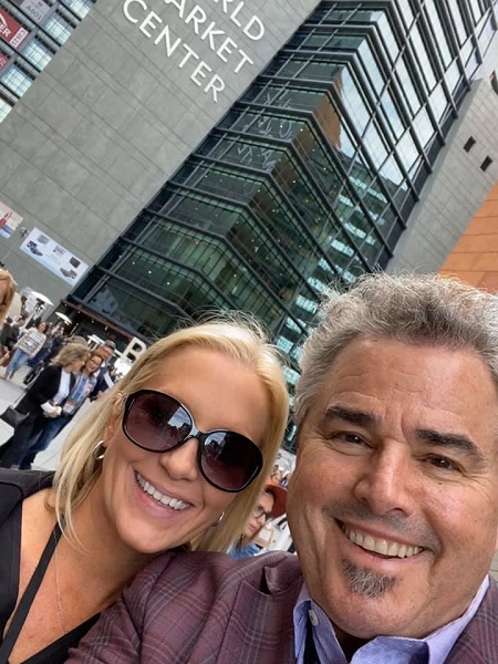 Christopher Knight clicking a selfie with his fourth wife, Cara Kokenes, in Las Vegas. Both smiling, with Kokenes wearing black glasses.