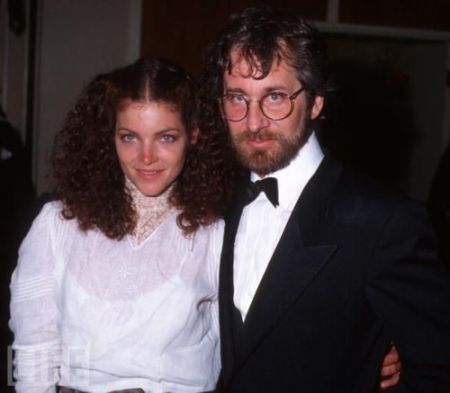 Spielberg with his former wife Amy during an award show.