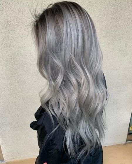 Silver blonde hairstyle