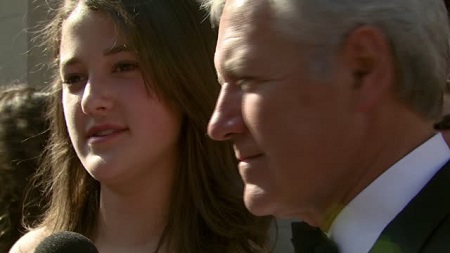 Alex Trebek and daughter Emily at the 2007 Daytime Emmy Awards at the Kodak Theatre in Hollywood, California on June 15, 2007. 