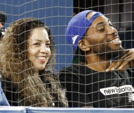 Kawhi Leonard and his wife Kishele Shipley