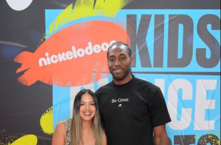 Kawhi Leonard and his wife Kishele Shipley