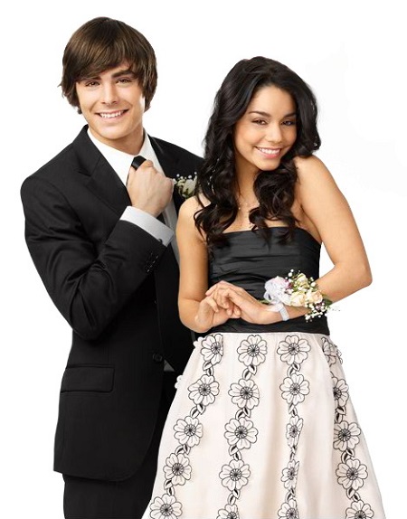 Zac Efron and Vanessa Hudgens for their poster of High School Musical 3.