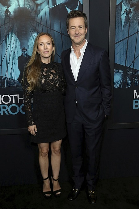Edward Norton was joined by his wife Shauna Robertson at the premiere of his film 'Motherless Brooklyn'.