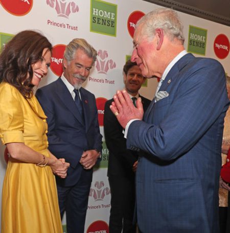 Prince Charles Greets Celebrities With Namaste Gesture at Prince's Trust Awards.