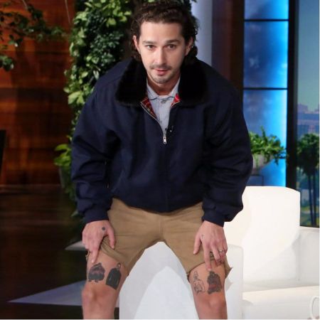 Shia LaBeouf's thigh tattoos