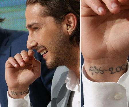 Shia Labeouf The right wrist tattoo of 1986-2004