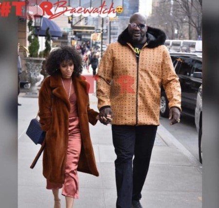 Annie Ilonzeh and Shaquille O'Neal.