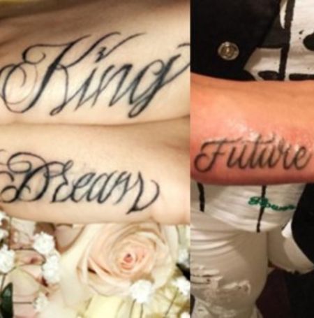 Blac Chyna, got three tattoos inked in each side of her hands.
