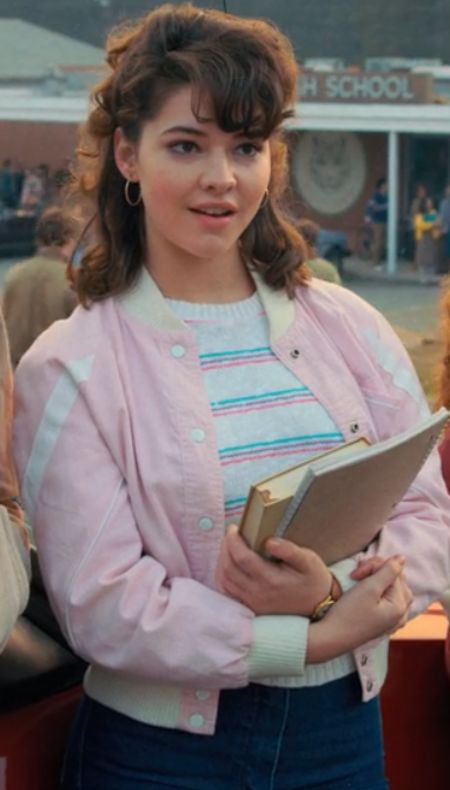 Madelyn Cline playing the role of 'Tina' in Stranger Things.