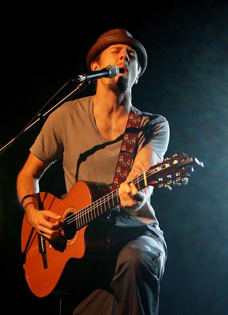 San Diego musician Jason Mraz performs on stage in concert in support of his third album 'We sing, we dance, we steal things' at the Hordern Pavilion on April 15, 2009, in Sydney, Australia.