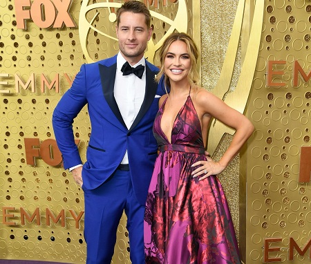 Justin Hartley and Chrishell Hartley attend the 71st Emmy Awards at Microsoft Theater on September 22, 2019 in Los Angeles, California.
