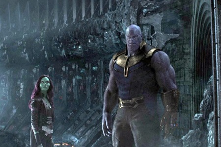 Gamora and Thanos.