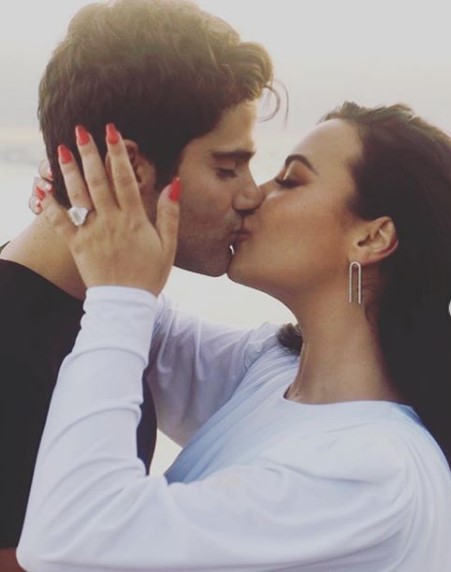 max ehrich is engaged to demi lovato.