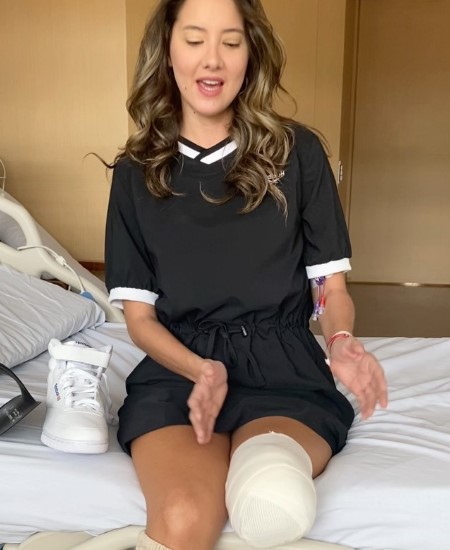 Former Miss Columbia, Daniella Alvarez, leg surgery.