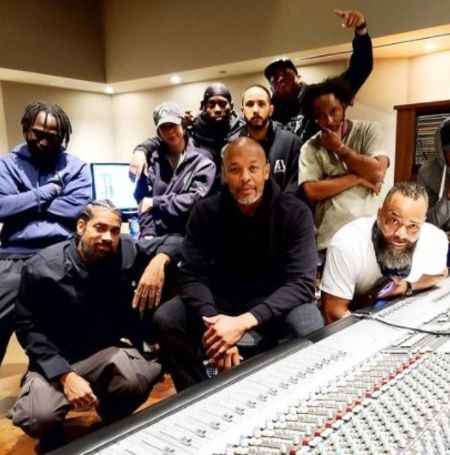Dr. Dre, 55, who suffered a brain aneurysm, is back in the studio after being released from the hospital.