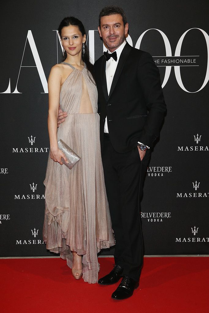 Nathalie Dompe and her partner Chamath Palihapitiya poses for a picture.