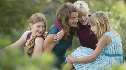 Melinda Gates having a day with her children.