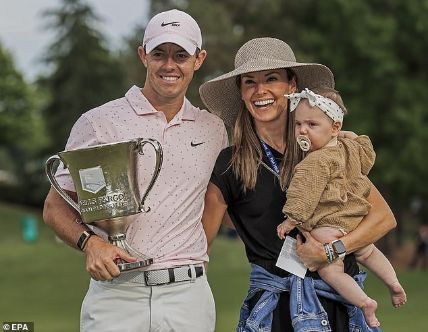 Rory McIlroy with his wife Erica Stoll and daughter Poppy.