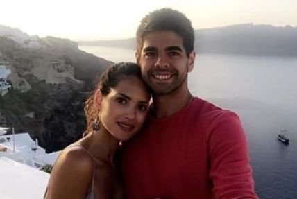 Adria Arjona and her husband Edgardo Canales during their honeymoon.