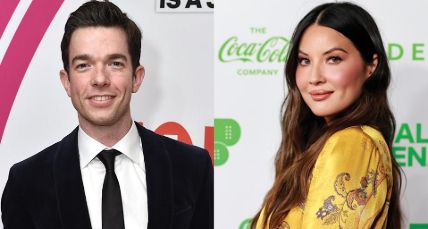 A montage of John Mulaney and his new girlfriend Olivia Munn.