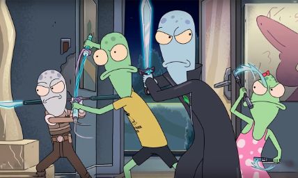 A clip from Rick & Morty cartoon.