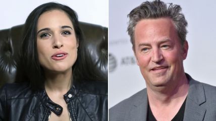 A montage of Matthew Perry and his fiance Molly Hurwitz.