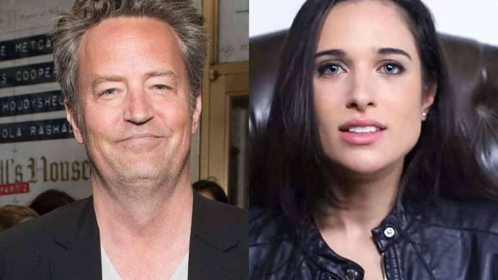 A montage of Matthew Perry and his soon-to-be wife Molly Hurwitz