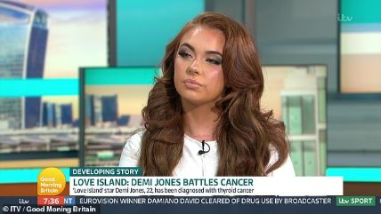 Demi Jones on Good Morning Britain this Tuesday.