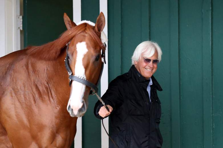 Bob Baffert with his trainee horse.