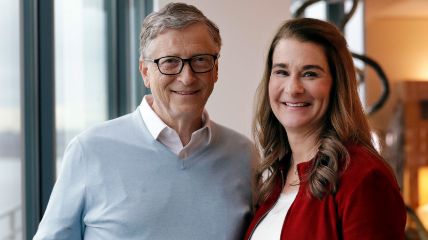 Bill Gates pictured with Melinda Gates.