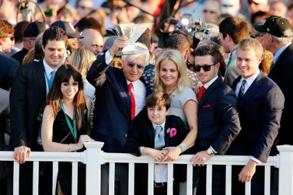 Bob Baffert with his wife Jill and his five children