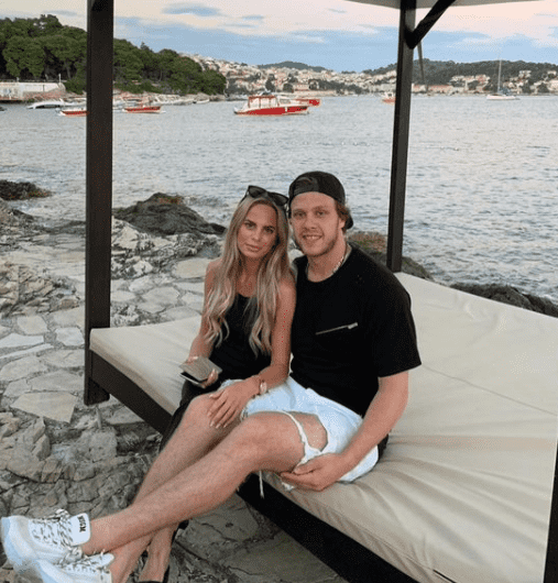 David Pastrnak spending time with his girlfriend.