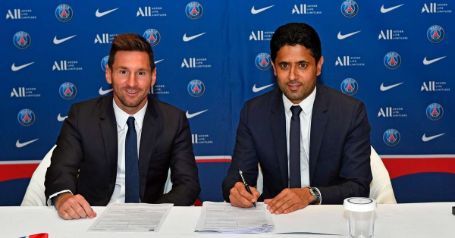 Nasser Al-Khelaifi signed a two-year contract deal with Lionel Messi.