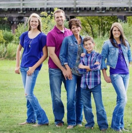 Kristi Noem and Byon Noem with their three children.