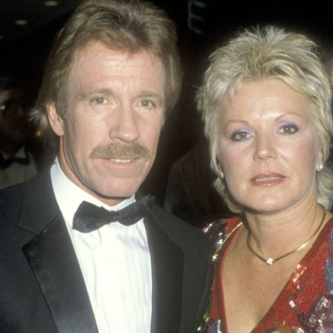 Dianne Holechek with her former spouse Chuck Norris