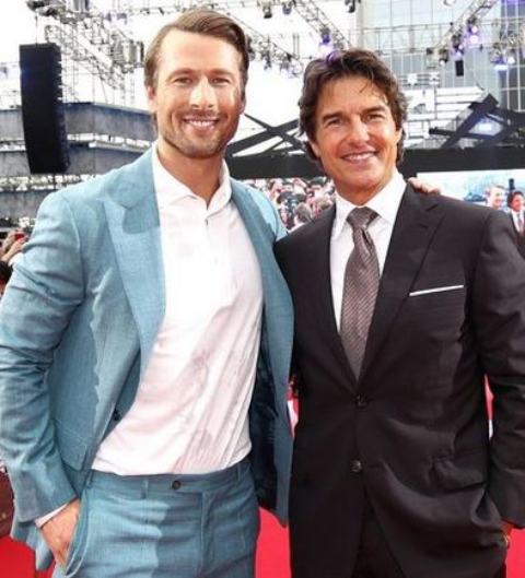 Tom Cruise and Glen Powell