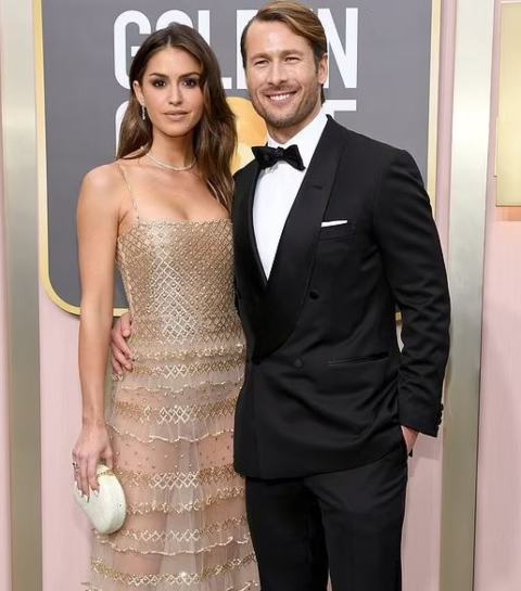 Glen Powell Girlfriend at Golden Globe