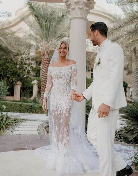 Caroline Stanburry wedding ceremony with husband, Sergio